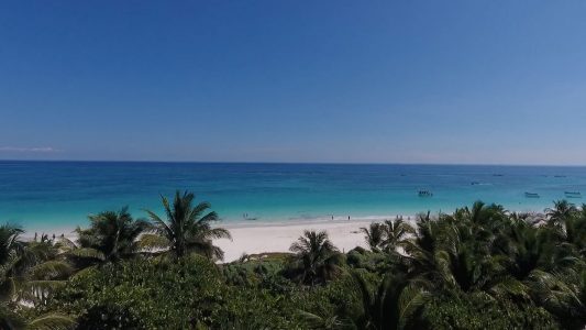 Drone Video of Beach & Blue Sea