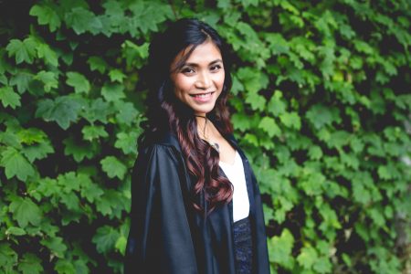 Woman in Graduation Gown