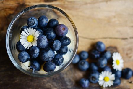 Blueberries & Flowers
