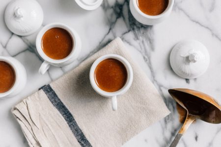 Espresso Coffee on Marble Table