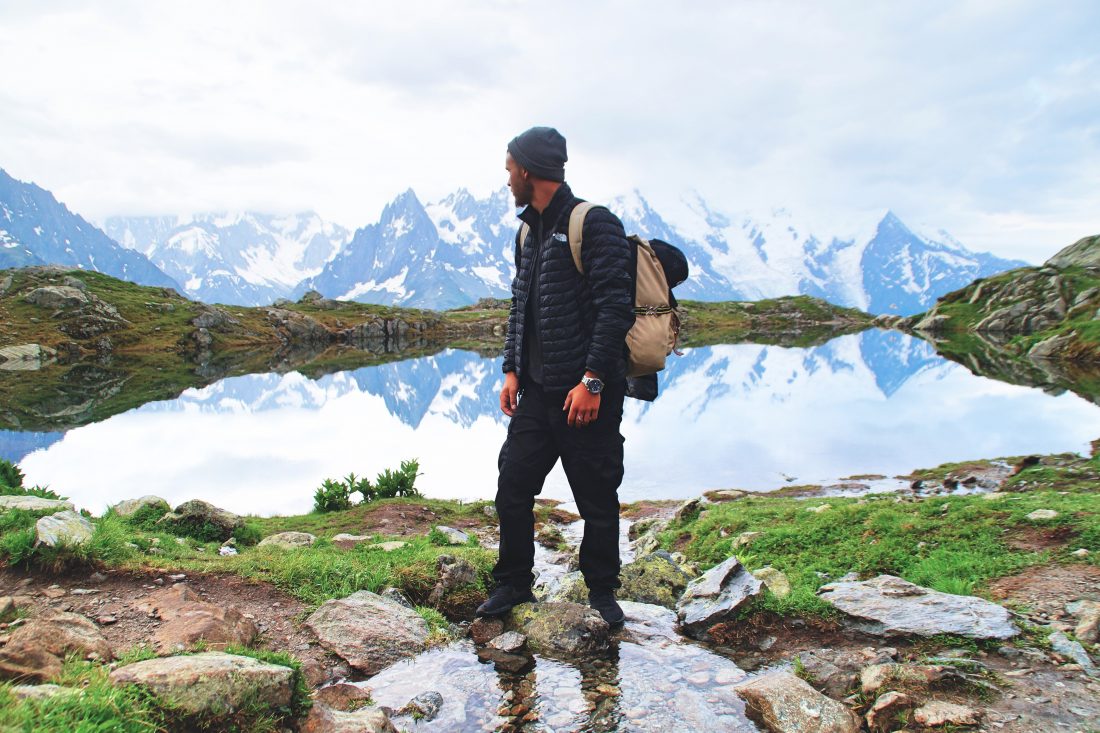 Free stock image of Mountain Man Snowy Landscape