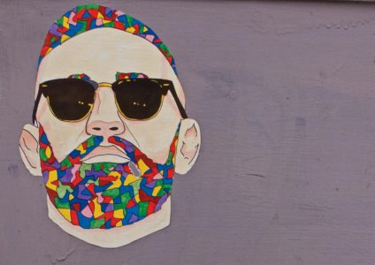 Colorful Street Art Man Sunglasses