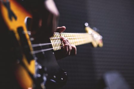 Playing Electric Bass Guitar